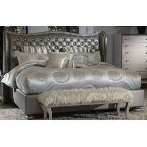  Aico Hollywood Swank King Upholstered Platform Bed 
