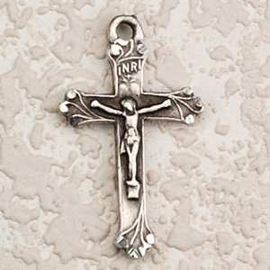 Antique Silver Crucifix Catholic Gift Christian Cross Medal Pendant 