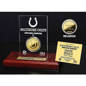  Highland Mint Baltimore Colts SB Champs Etched Acrylic 