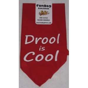  Drool is Cool Bandana, Red  1 size fits most (22x22x31 