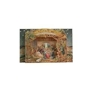  3D Standing Nativity Scene Christmas Post Card
