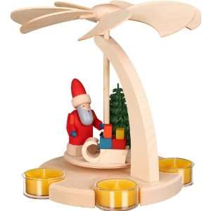   Arch Pyramid with Small Santa with Sleigh Candle Stand