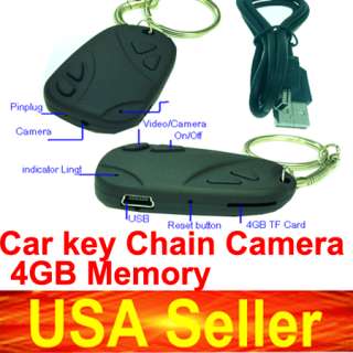 Mini Hidden Spy Car Key Camera DVR Video Recorder 30fps  