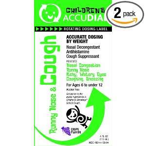  Accudial Childrens Runny Nose & Cough, 4 Ounce Bottles 