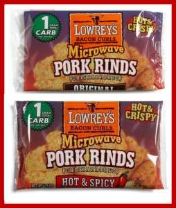 18x Lowreys Bacon Curls Microwave Pork Rinds Packs  