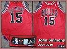   2009 2010 Game Worn Adidas Road Red Chicago Bulls Jersey Miami