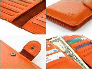   Genuine Leather Clutch Wallet Handmade Business Name Card Purse Bags