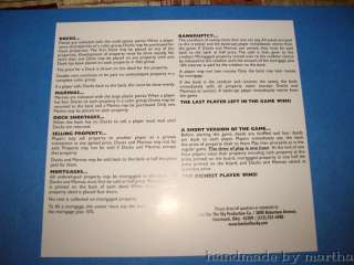   part FISHIN OPOLY Monopoly instructions rules v2 730799050794  