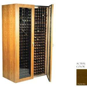   280 Bottle Wine Cellar   Glass Doors / English Oak Cabinet Appliances