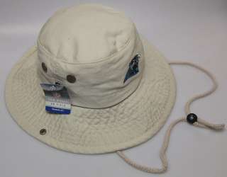 New NFL Carolina Panthers Beige Fishing Bucket Hat w/ Embroidered 