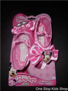 MINNIE MOUSE Disney Costume DRESS UP Shoes SLIPPERS  