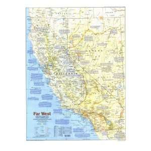  Making Of America, Far West Map 1984 Giclee Poster Print 