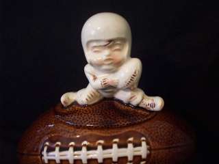 MCCOY BOY ON A FOOTBALL COOKIE JAR #B760  