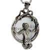 Gothic Speculum Skeleton Witch Stainless Steel Pendant + Chain 