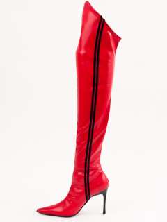 New Casadei Sexy Red Over The Knee Boots Size 35 US 5  