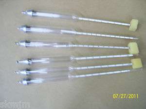 SPECIFIC GRAVITY HYDROMETERS LOT OF 6  