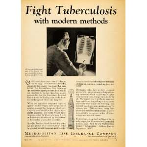  1935 Ad Metropolitan Life Insurance Tuberculosis X ray 