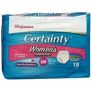  Certainty Womens Underwear, Super Plus Absorbency, Small 