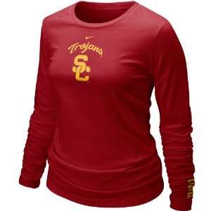  Nike USC Trojans Ladies Cardinal Classic Logo Long Sleeve 