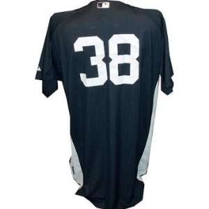 Marcus Thames #38 Yankees 2010 Spring Training Game Used Home Navy 