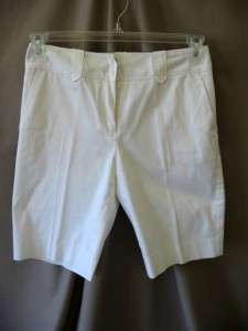 ETCETERA White Cotton/Spandex Long Shorts Size 2  