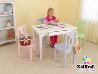 KidKraft Brighton Kids White Wood Craft & Dining Table 706943267011 