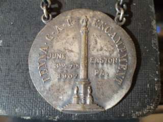 1907 GAR G.A.R. EASTON PENNA. PA. ENCAMPMENT SOUVENIR MEDAL CIVIL WAR 