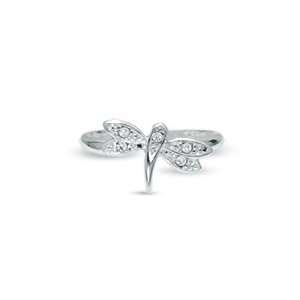   Toe Ring with Cubic Zirconia in Sterling Silver NON GOLD TOE RINGS