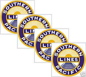 Southern Pacific Railroad tile coaster set w/ bonus  