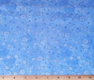 Snowflakes on Ligth Blue Quilt Fabric yds Its Snow Fun  