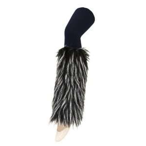  Ladys Furry Leg Warmers   Yelete Fluffy Boot Cover (Black 