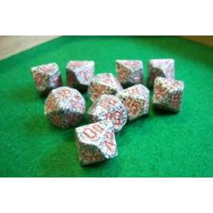  Speckled Granite D100, 10 Sided Dice Toys & Games