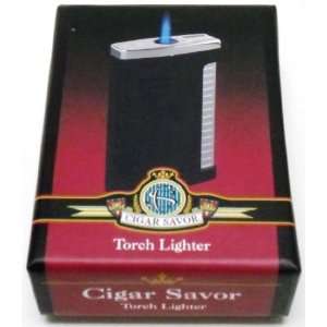  Lighter   Cigar Savor Single Torch (Rubberized Black 