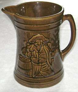 Marked 1926 Nelson McCoy Pottery Beer Tankard Pitcher  