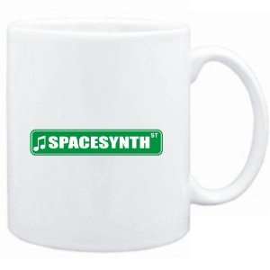  Mug White  Spacesynth STREET SIGN  Music Sports 