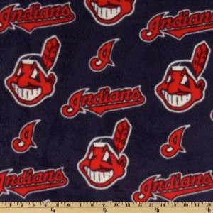  60 Wide MLB Fleece Cleveland Indians Toss Blue/Red 