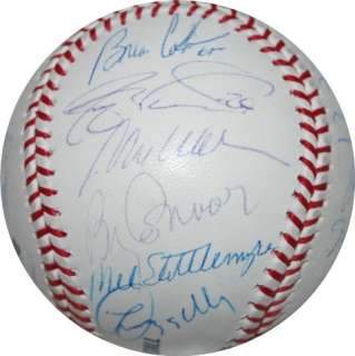 2001 New York Yankees Team Signed Baseball Jeter JSA  