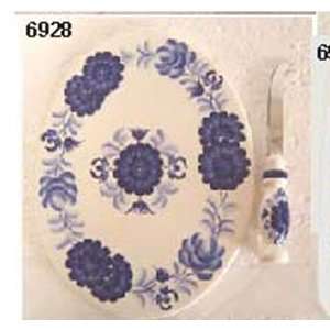  CERAMIC OVAL CHEESE PLATE WITH KNIFE   FLOWER DESIGN 