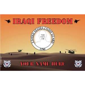  Coast Guard Iraqi Freedom Desk Flag 