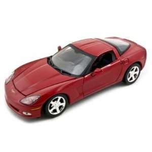  2005 Chevrolet C6 Diecast Car Model 1/24 Coupe Red 