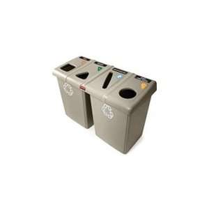 Beige Glutton Recycling Station   53 in. x 24 in. x 35.5 in.  