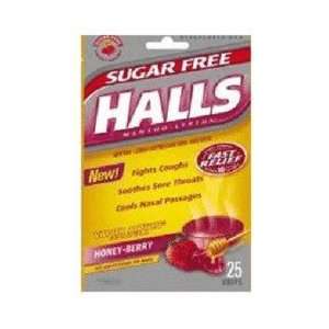  Halls Cough Drops Sugar Free Honey Berry 12x25 Health 