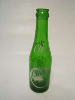 Click Soda Bottle Chambersburg PA green glass 8  