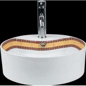   Mosaic White Vitreous China Over Counter Vessel Sink
