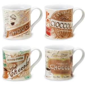  Chocolaterie Porcelain Mugs Set