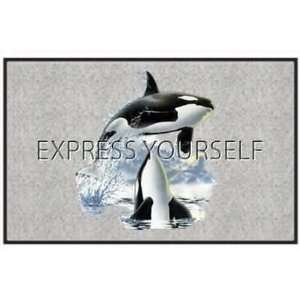  Up and Over Killer Whale Door Mat