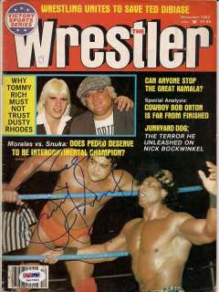 Jimmy Snuka Signed 1982 WWF Wrestler Magazine PSA/DNA  