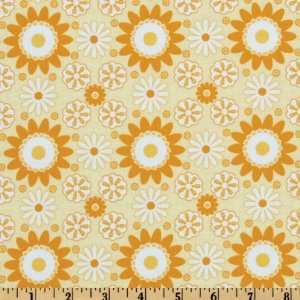  44 Wide Happy Mochi Yum Yum Floral Toss Yellow Fabric By 