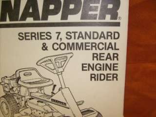 SNAPPER REAR ENGINE RIDER PARTS LIST SERIES 7  