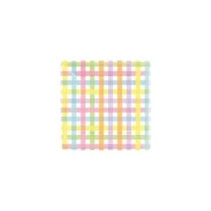  Pastel Gingham Square 10 Plates